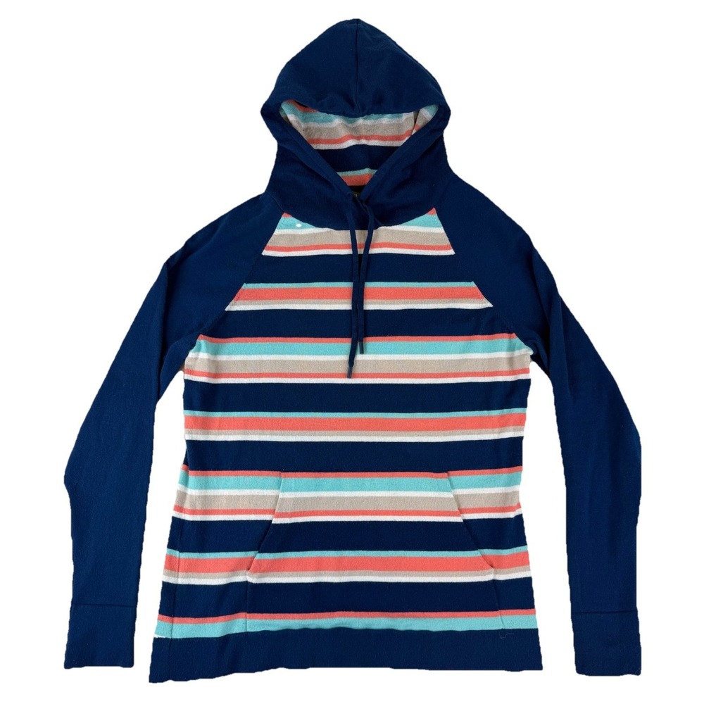 Title Nine Hoodie Sweatshirt Women's Medium Striped Pullover Lightweight 490920